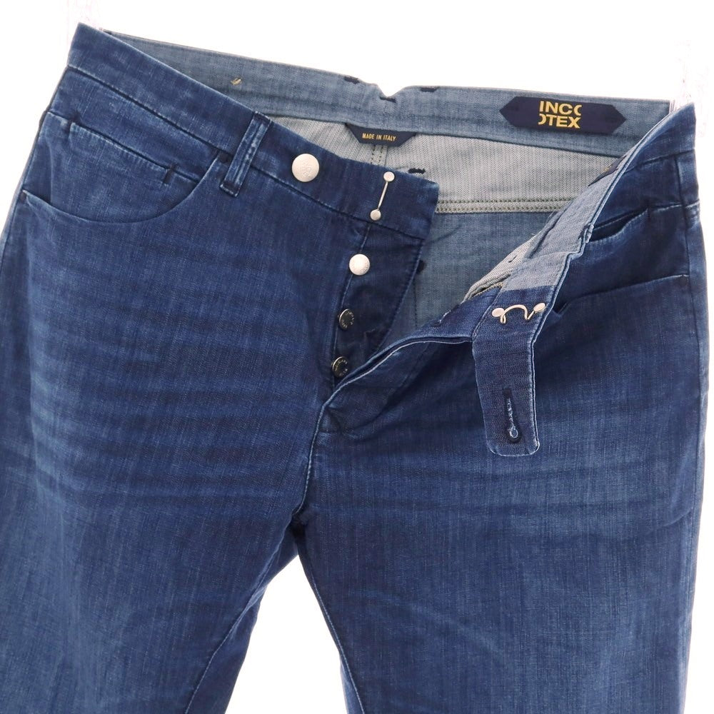 【新品】インコテックス ブルーディヴィジョン INCOTEX BLUE DIVISION ストレッチ コットンレーヨンポリエステル デニムパンツ ジーンズ ネイビー【サイズ33】【 状態ランクN 】【 メンズ 】 [DPD]