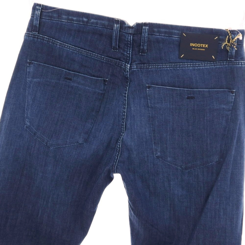 【新品】インコテックス ブルーディヴィジョン INCOTEX BLUE DIVISION ストレッチ コットンレーヨンポリエステル デニムパンツ ジーンズ ネイビー【サイズ33】【 状態ランクN 】【 メンズ 】 [DPD]