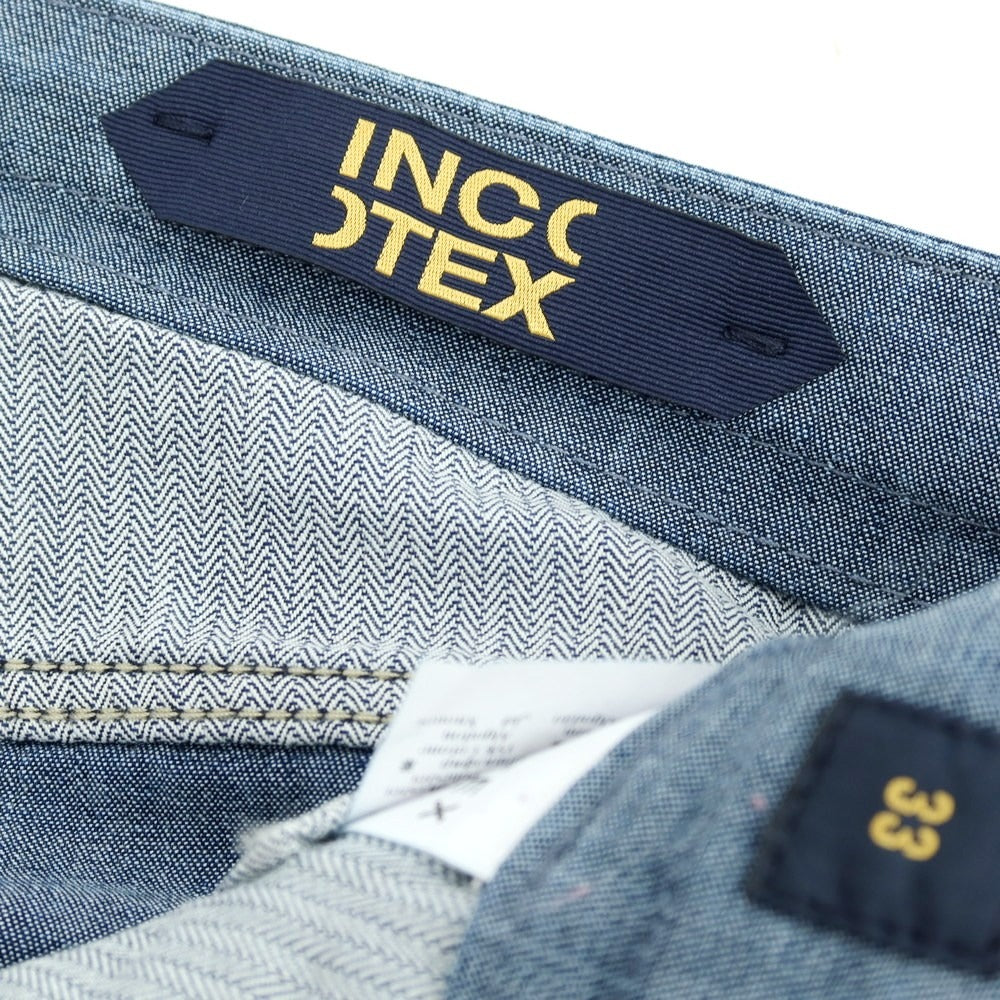 【新品】インコテックス ブルーディヴィジョン INCOTEX BLUE DIVISION ストレッチ コットンレーヨンポリエステル デニムパンツ ジーンズ ネイビー【サイズ33】【 状態ランクN 】【 メンズ 】 [DPD]