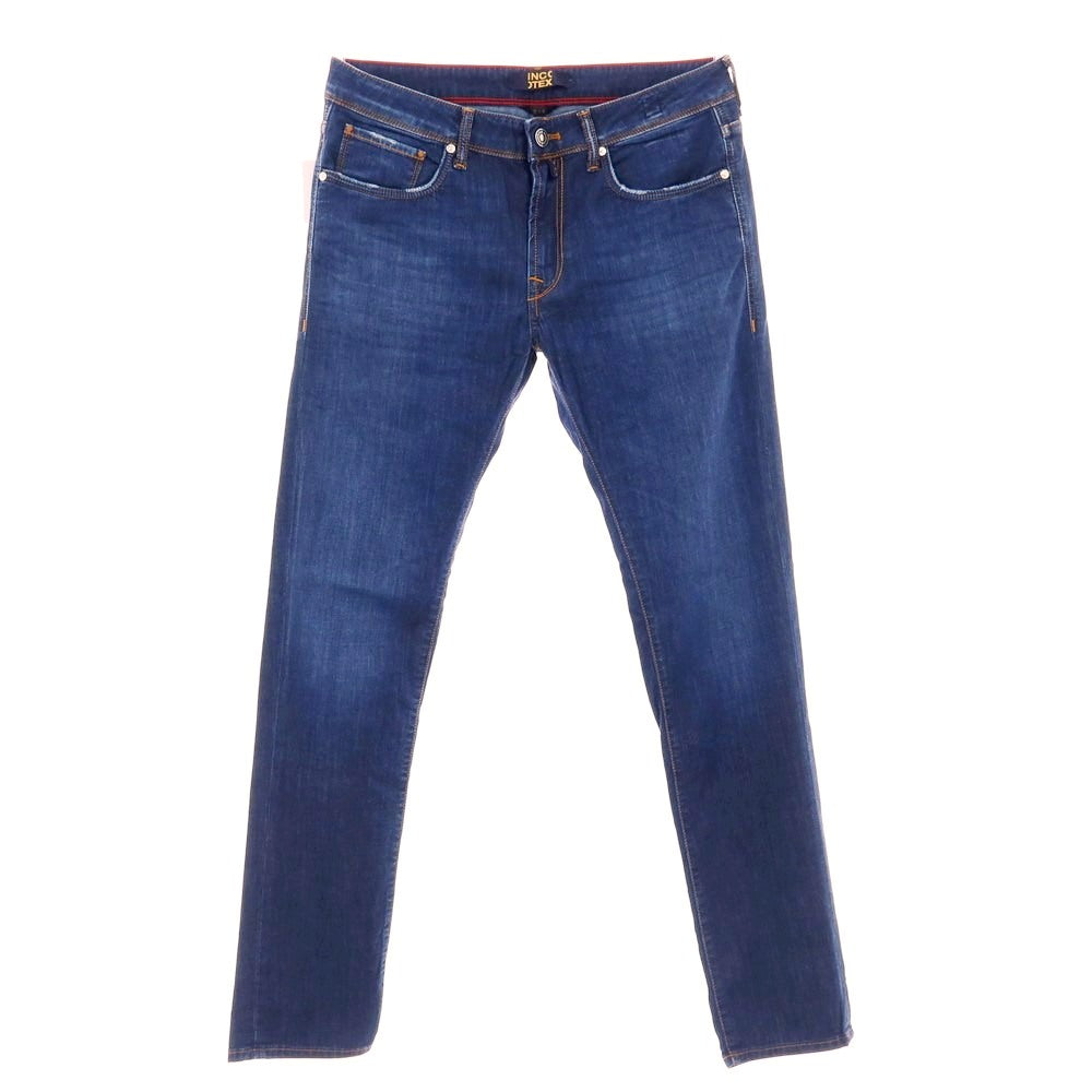 【新品】インコテックス ブルーディヴィジョン INCOTEX BLUE DIVISION ストレッチ コットンレーヨンポリエステル デニムパンツ ジーンズ ネイビー【サイズ33】【 状態ランクN 】【 メンズ 】 [DPD]