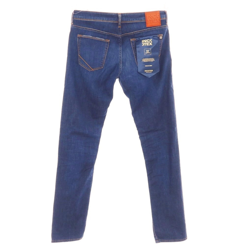 【新品】インコテックス ブルーディヴィジョン INCOTEX BLUE DIVISION ストレッチ コットンレーヨンポリエステル デニムパンツ ジーンズ ネイビー【サイズ33】【 状態ランクN 】【 メンズ 】 [DPD]