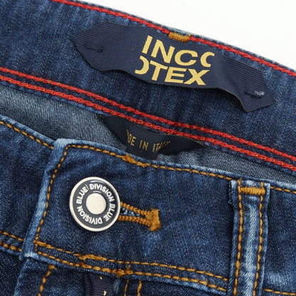 【新品】インコテックス ブルーディヴィジョン INCOTEX BLUE DIVISION ストレッチ コットンレーヨンポリエステル デニムパンツ ジーンズ ネイビー【サイズ33】【 状態ランクN 】【 メンズ 】 [DPD]