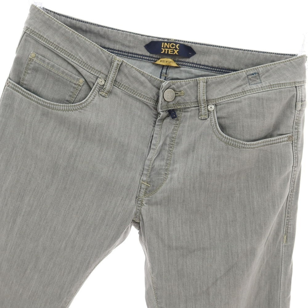 【新品アウトレット】インコテックス ブルーディヴィジョン INCOTEX BLUE DIVISION ストレッチ コットンレーヨンポリエステル デニムパンツ ジーンズ ライトグレー【 33 】【 状態ランクN- 】【 メンズ 】