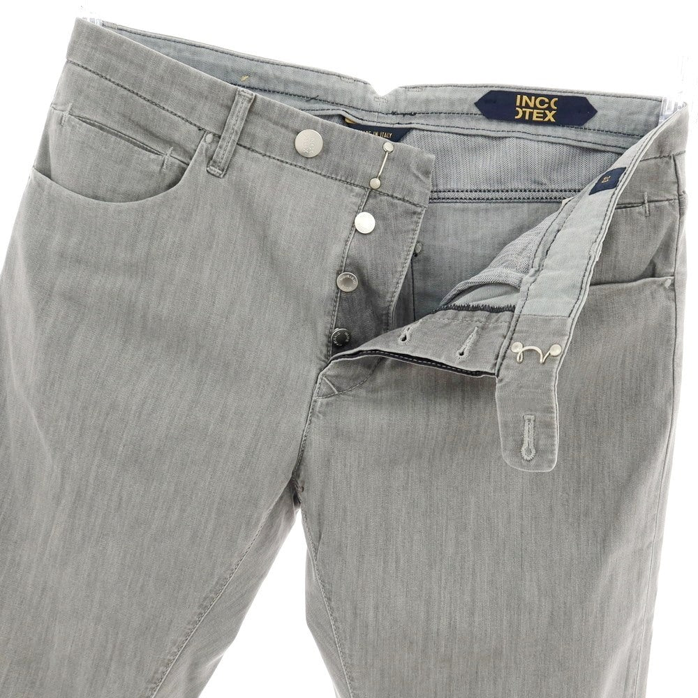【新品アウトレット】インコテックス ブルーディヴィジョン INCOTEX BLUE DIVISION ストレッチ コットンレーヨンポリエステル デニムパンツ ジーンズ ライトグレー【 33 】【 状態ランクN- 】【 メンズ 】