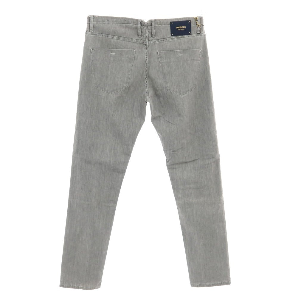 【新品アウトレット】インコテックス ブルーディヴィジョン INCOTEX BLUE DIVISION ストレッチ コットンレーヨンポリエステル デニムパンツ ジーンズ ライトグレー【 33 】【 状態ランクN- 】【 メンズ 】