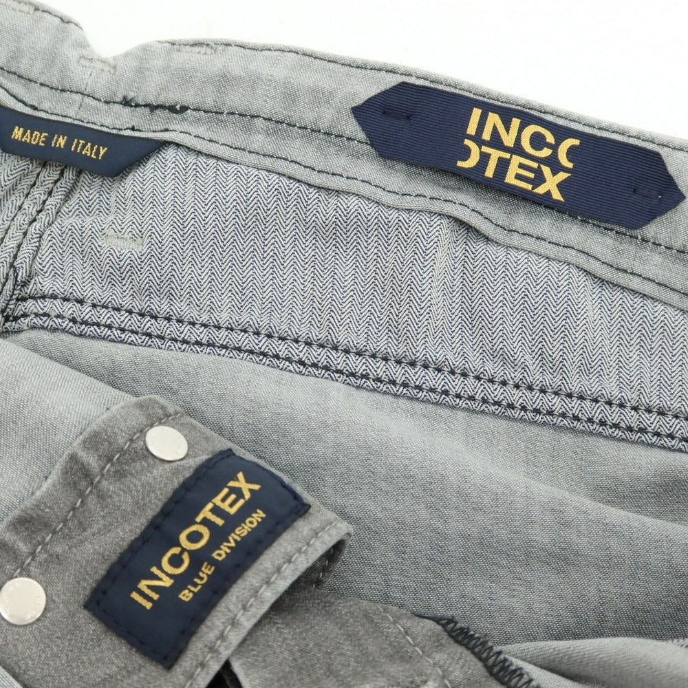 【新品アウトレット】インコテックス ブルーディヴィジョン INCOTEX BLUE DIVISION ストレッチ コットンレーヨンポリエステル デニムパンツ ジーンズ ライトグレー【サイズ33】【 状態ランクN- 】【 メンズ 】 [DPD]
