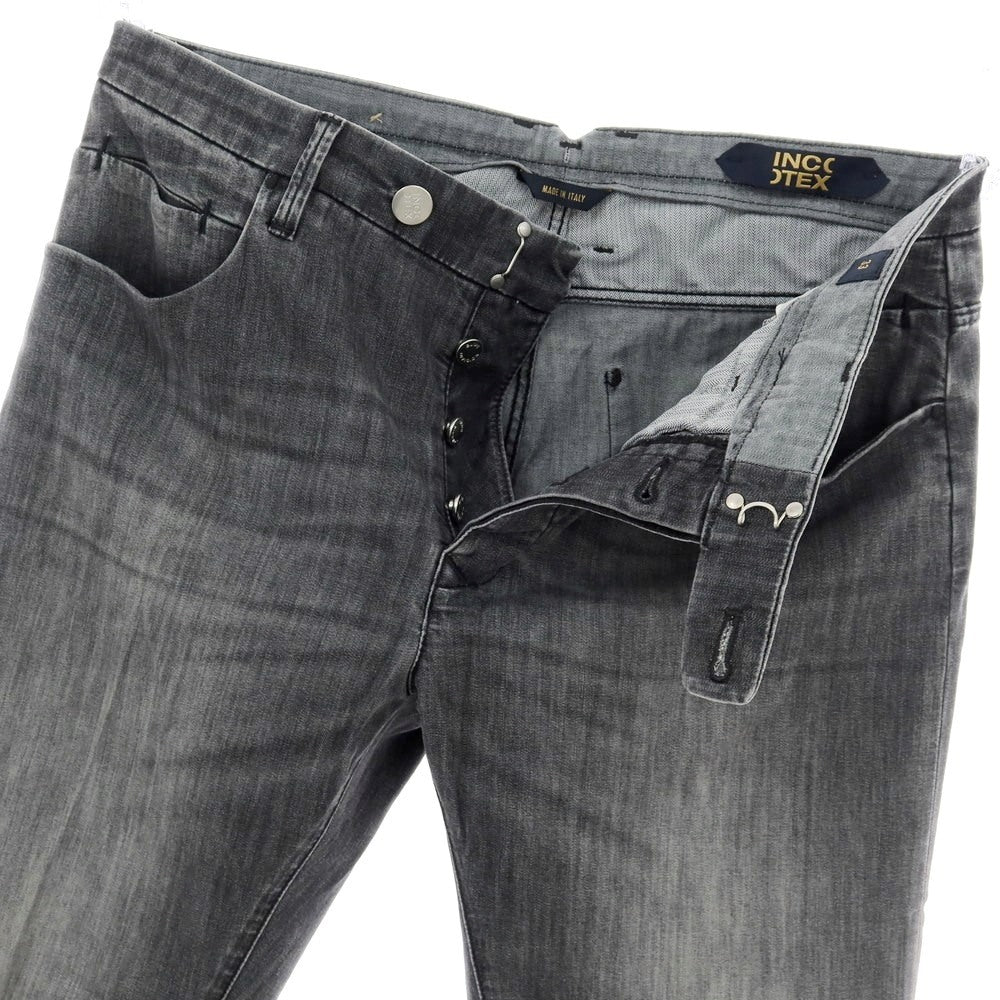 【新品】インコテックス ブルーディヴィジョン INCOTEX BLUE DIVISION ストレッチ コットンレーヨンポリエステル デニムパンツ ジーンズ グレー【 33 】【 状態ランクN 】【 メンズ 】