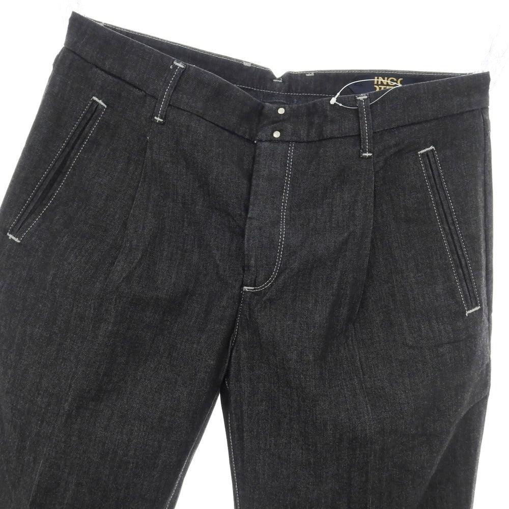 【新品】インコテックス ブルーディヴィジョン INCOTEX BLUE DIVISION ストレッチ コットンレーヨンポリエステル デニムパンツ ジーンズ ブラック【サイズ33】【 状態ランクN 】【 メンズ 】 [DPD]