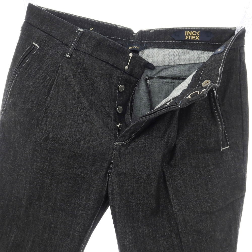 【新品】インコテックス ブルーディヴィジョン INCOTEX BLUE DIVISION ストレッチ コットンレーヨンポリエステル デニムパンツ ジーンズ ブラック【サイズ33】【 状態ランクN 】【 メンズ 】 [DPD]