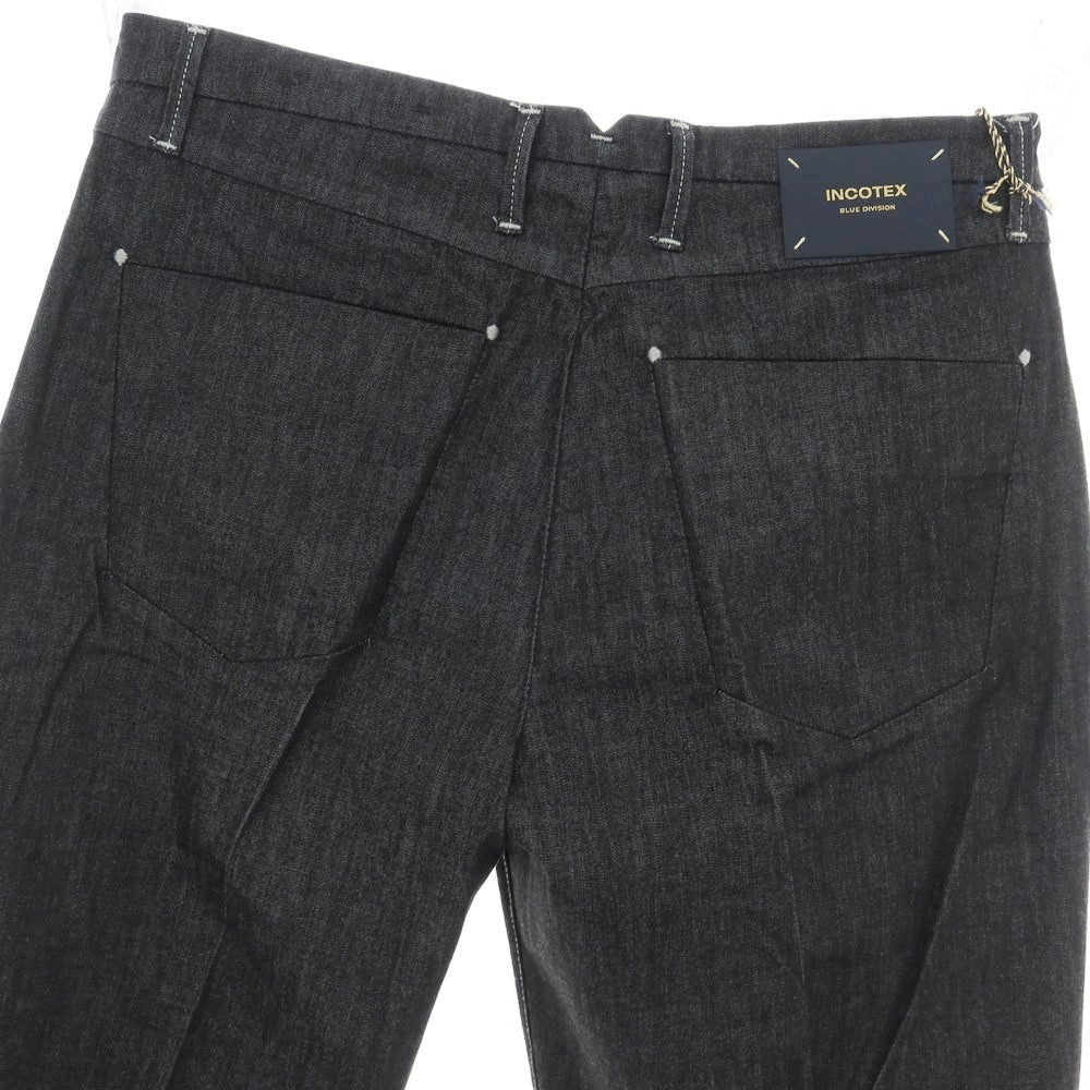 【新品】インコテックス ブルーディヴィジョン INCOTEX BLUE DIVISION ストレッチ コットンレーヨンポリエステル デニムパンツ ジーンズ ブラック【サイズ33】【 状態ランクN 】【 メンズ 】 [DPD]