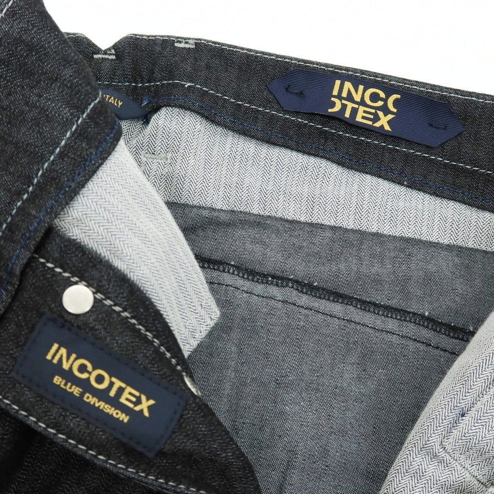 【新品】インコテックス ブルーディヴィジョン INCOTEX BLUE DIVISION ストレッチ コットンレーヨンポリエステル デニムパンツ ジーンズ ブラック【サイズ33】【 状態ランクN 】【 メンズ 】 [DPD]