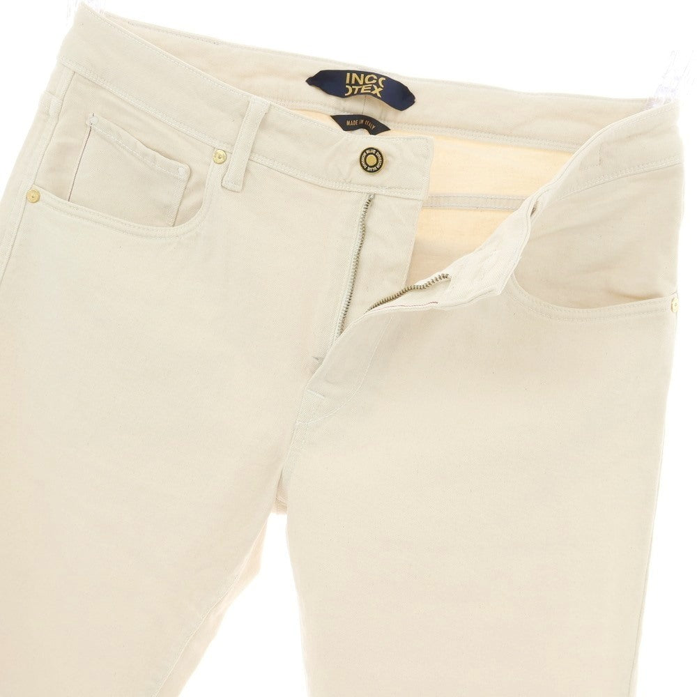 【新品】インコテックス ブルーディヴィジョン INCOTEX BLUE DIVISION ストレッチ コットン 5ポケットパンツ アイボリー【 33 】【 状態ランクN 】【 メンズ 】