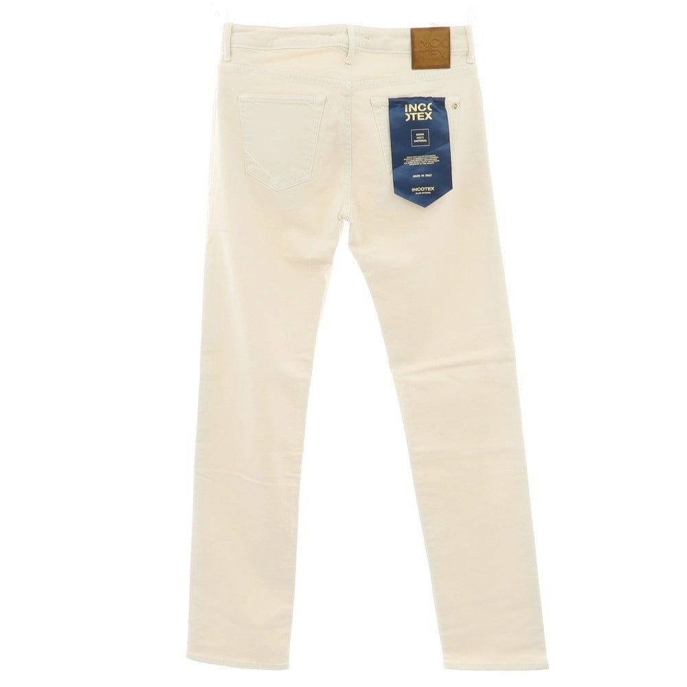 【新品】インコテックス ブルーディヴィジョン INCOTEX BLUE DIVISION ストレッチ コットン 5ポケットパンツ アイボリー【 33 】【 状態ランクN 】【 メンズ 】