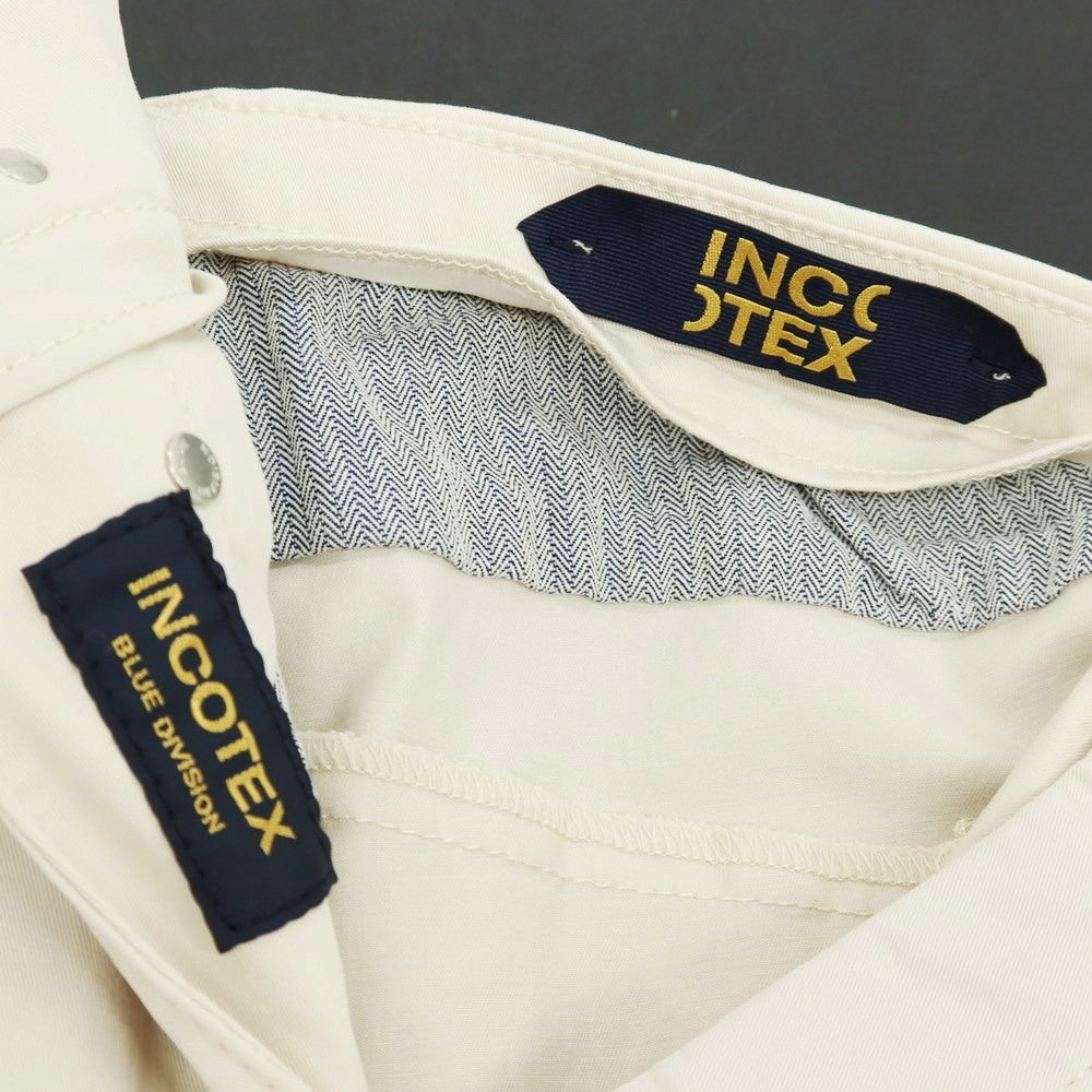 【新品】インコテックス ブルーディヴィジョン INCOTEX BLUE DIVISION ストレッチ コットン スラックス パンツ ライトベージュ【サイズ33】【 状態ランクN 】【 メンズ 】 [EPD]