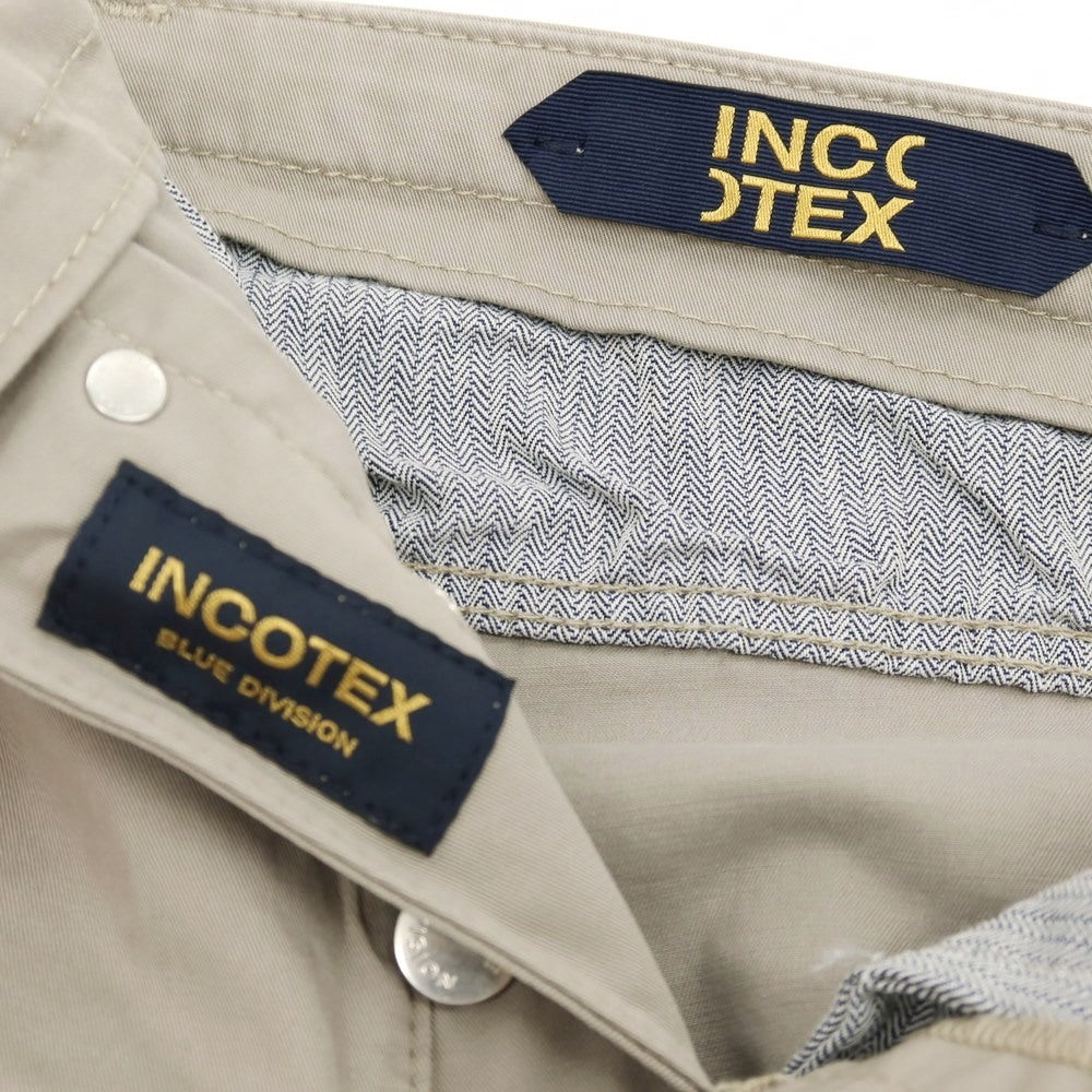 【新品アウトレット】インコテックス ブルーディヴィジョン INCOTEX BLUE DIVISION ストレッチ コットン スラックス パンツ グレージュ【サイズ33】【 状態ランクN- 】【 メンズ 】 [EPD]