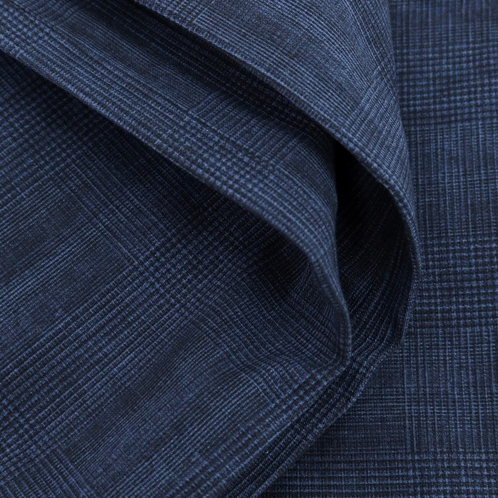 【新品】インコテックス ブルーディヴィジョン INCOTEX BLUE DIVISION ストレッチ コットン グレンチェック 5ポケットパンツ ブルーxブラック【サイズ33】【 状態ランクN 】【 メンズ 】 [EPD]