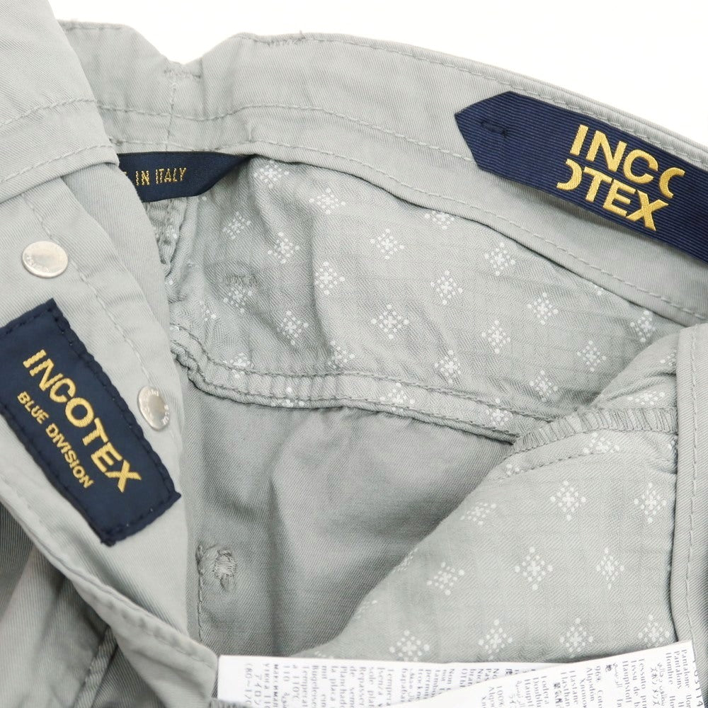 【新品アウトレット】インコテックス ブルーディヴィジョン INCOTEX BLUE DIVISION ストレッチ コットン スラックス パンツ グレー【サイズ33】【 状態ランクN- 】【 メンズ 】 [EPD]