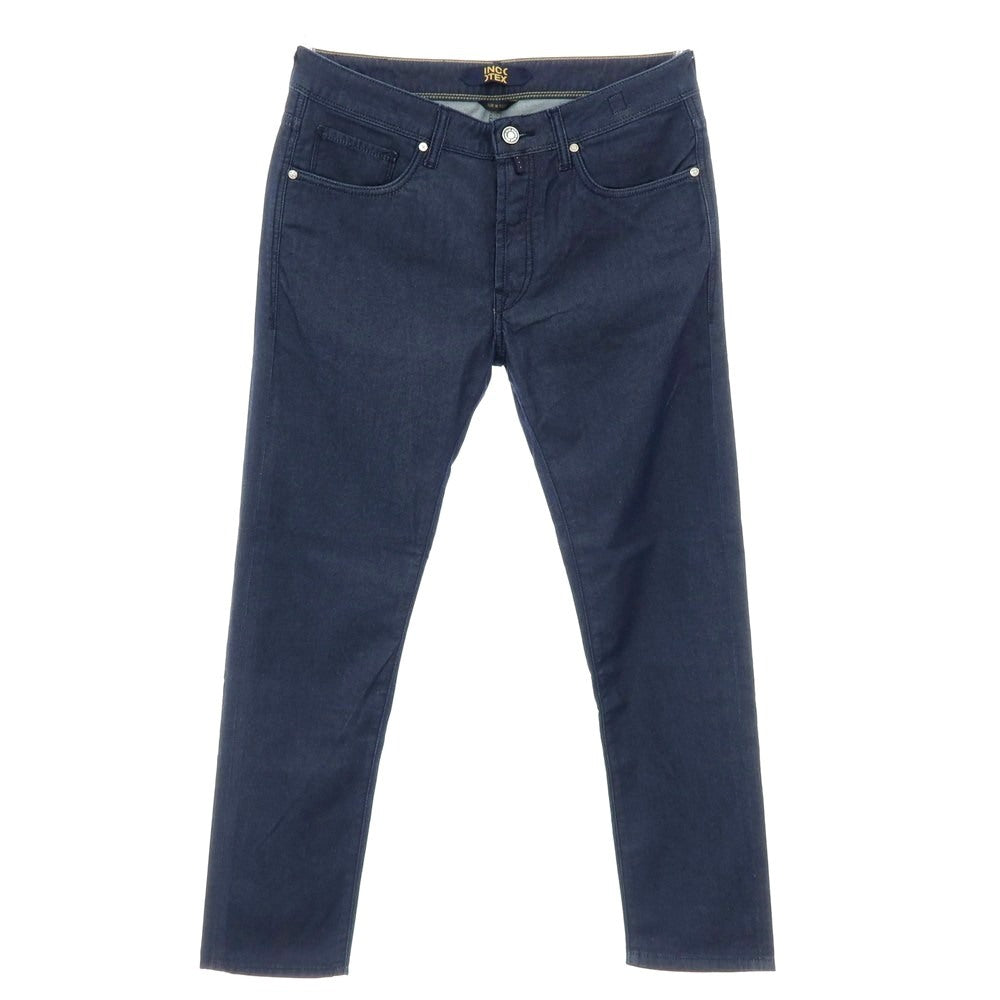 【新品アウトレット】インコテックス ブルーディヴィジョン INCOTEX BLUE DIVISION LUXURY FABRIC ストレッチ コットンシルク デニムパンツ ジーンズ ネイビー【 33 】【 状態ランクN- 】【 メンズ 】