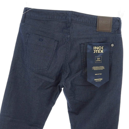 【新品アウトレット】インコテックス ブルーディヴィジョン INCOTEX BLUE DIVISION LUXURY FABRIC ストレッチ コットンシルク デニムパンツ ジーンズ ネイビー【 33 】【 状態ランクN- 】【 メンズ 】