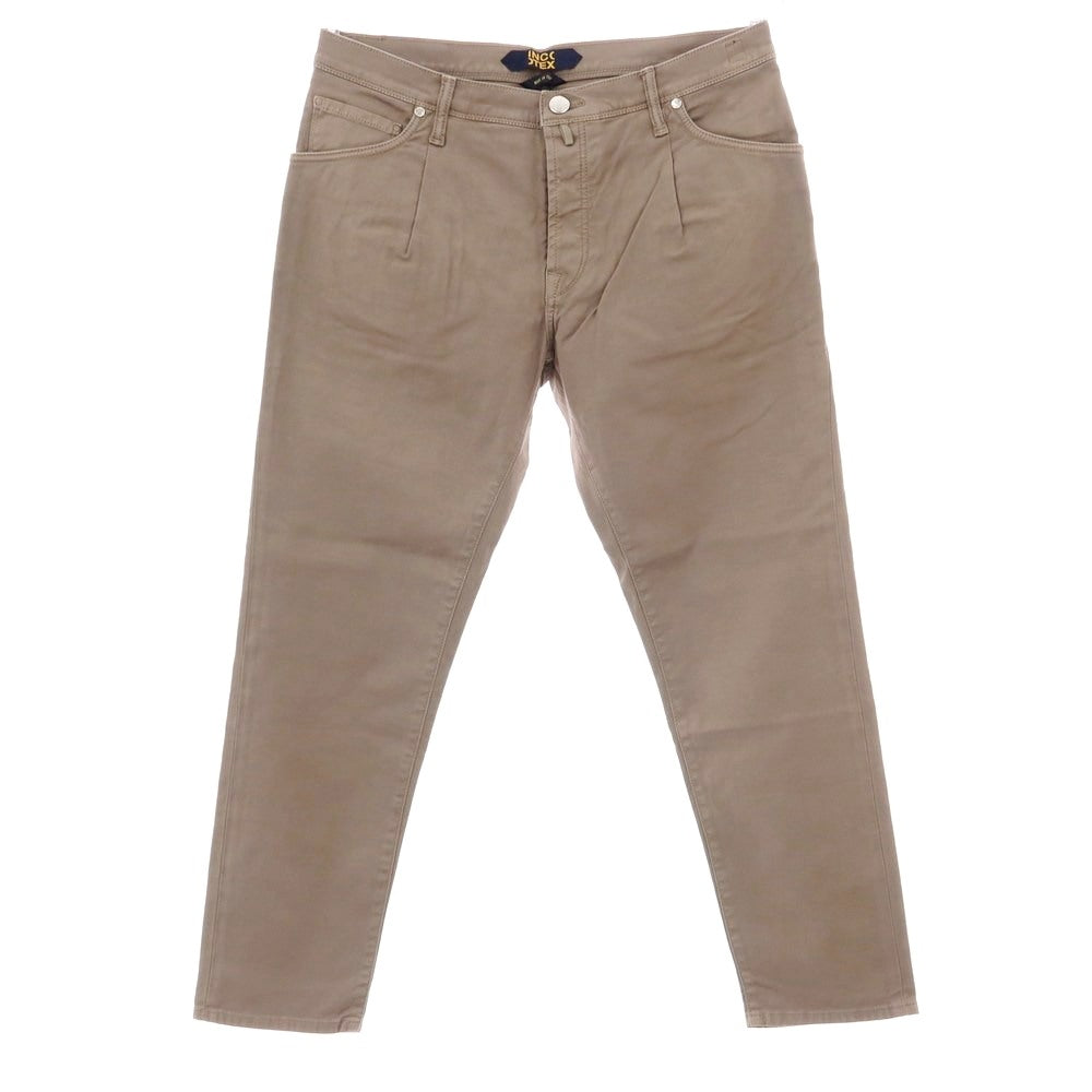 【新品】インコテックス ブルーディヴィジョン INCOTEX BLUE DIVISION ストレッチ コットンリネン 5ポケットパンツ グレーブラウン【 33 】【 状態ランクN 】【 メンズ 】