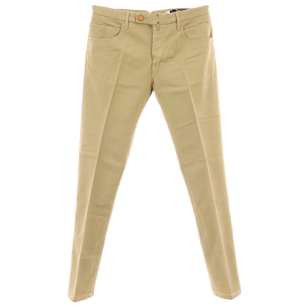 【新品】インコテックス ブルーディヴィジョン INCOTEX BLUE DIVISION ストレッチ コットンリネン カジュアルスラックスパンツ ベージュ【 33 】【 状態ランクN 】【 メンズ 】