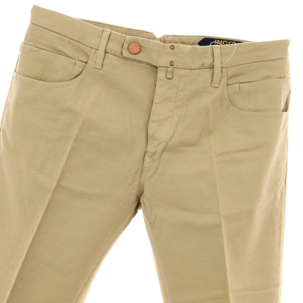 【新品】インコテックス ブルーディヴィジョン INCOTEX BLUE DIVISION ストレッチ コットンリネン カジュアルスラックスパンツ ベージュ【 33 】【 状態ランクN 】【 メンズ 】