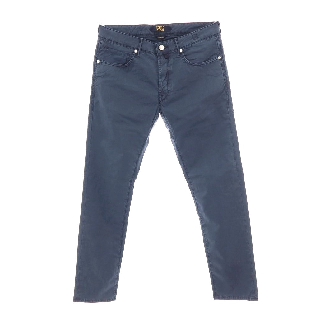 【新品】インコテックス ブルーディヴィジョン INCOTEX BLUE DIVISION ストレッチ セルロースコットン 5ポケットパンツ ネイビー【 33 】【 状態ランクN 】【 メンズ 】