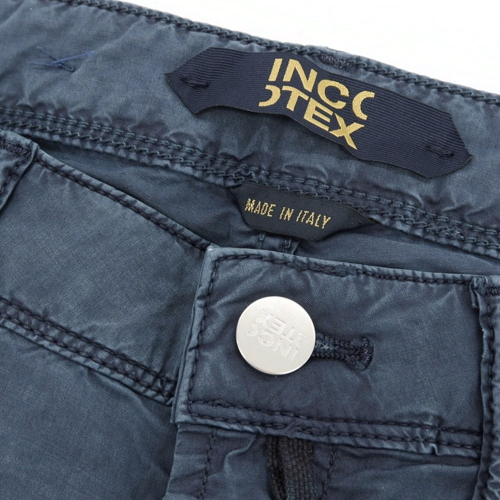 【新品】インコテックス ブルーディヴィジョン INCOTEX BLUE DIVISION ストレッチ セルロースコットン 5ポケットパンツ ネイビー【 33 】【 状態ランクN 】【 メンズ 】