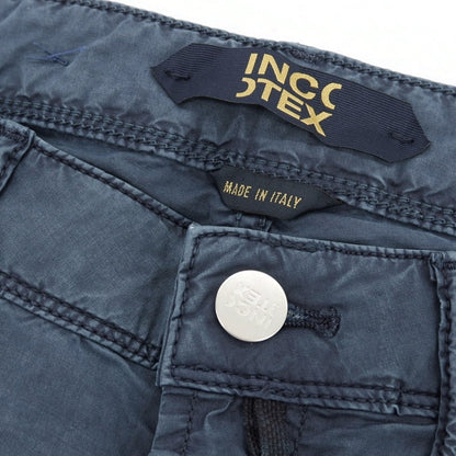 【新品】インコテックス ブルーディヴィジョン INCOTEX BLUE DIVISION ストレッチ セルロースコットン 5ポケットパンツ ネイビー【 33 】【 状態ランクN 】【 メンズ 】