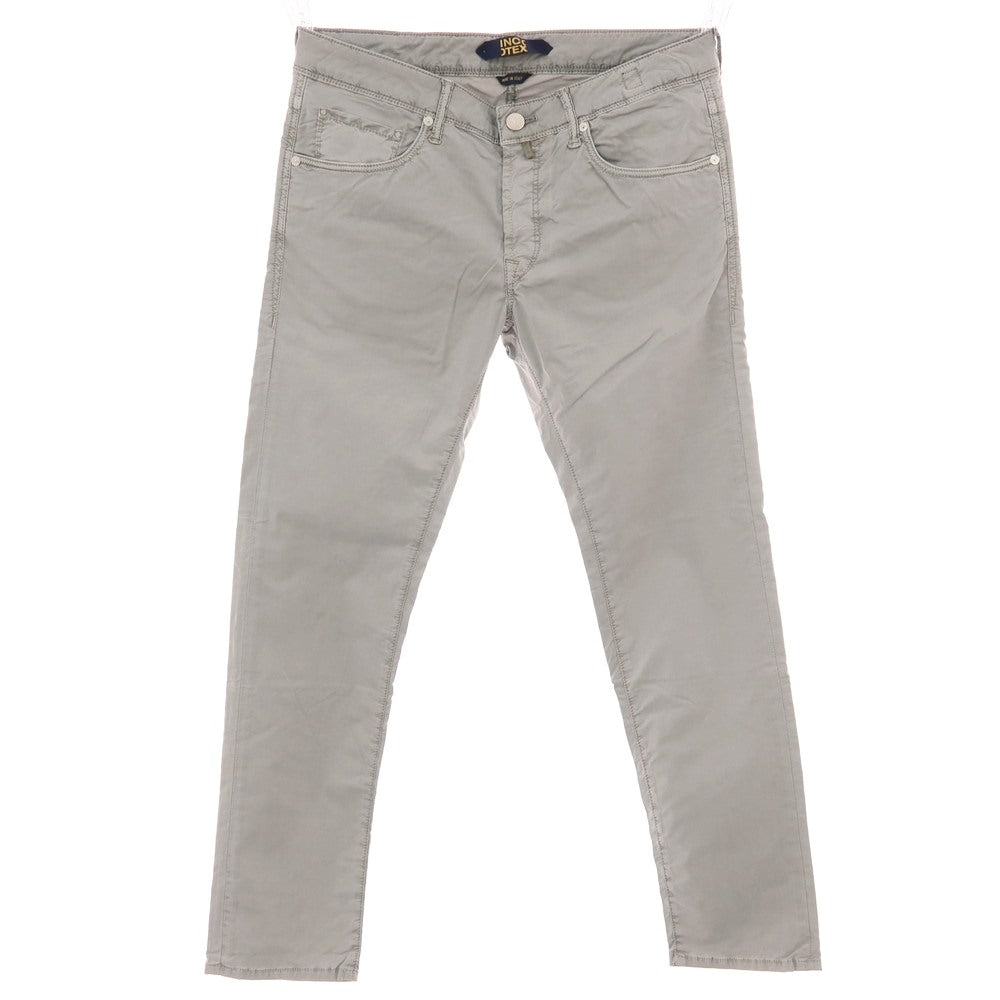 【新品アウトレット】インコテックス ブルーディヴィジョン INCOTEX BLUE DIVISION ストレッチ セルロースコットン 5ポケットパンツ ライトグレー【 33 】【 状態ランクN- 】【 メンズ 】