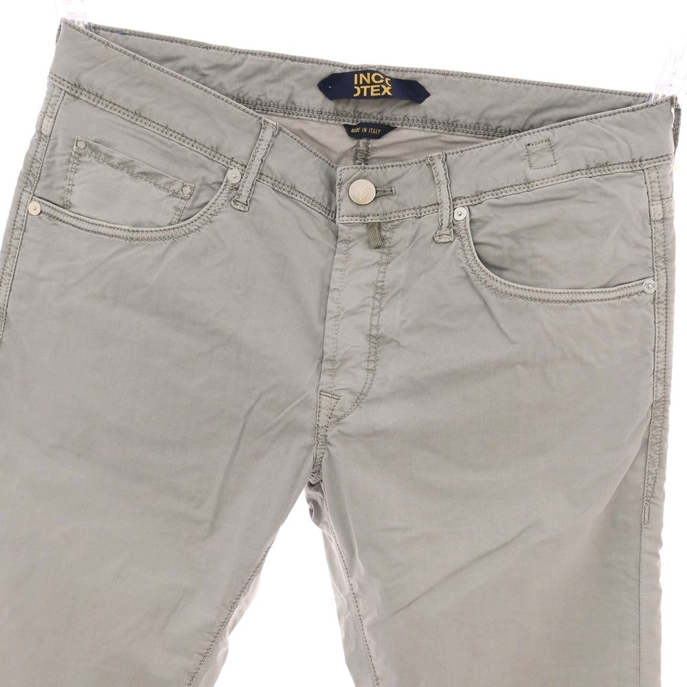 【新品アウトレット】インコテックス ブルーディヴィジョン INCOTEX BLUE DIVISION ストレッチ セルロースコットン 5ポケットパンツ ライトグレー【 33 】【 状態ランクN- 】【 メンズ 】