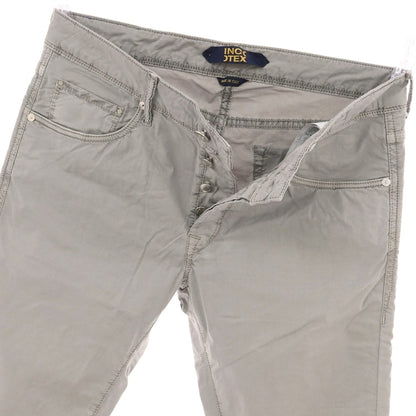 【新品アウトレット】インコテックス ブルーディヴィジョン INCOTEX BLUE DIVISION ストレッチ セルロースコットン 5ポケットパンツ ライトグレー【 33 】【 状態ランクN- 】【 メンズ 】
