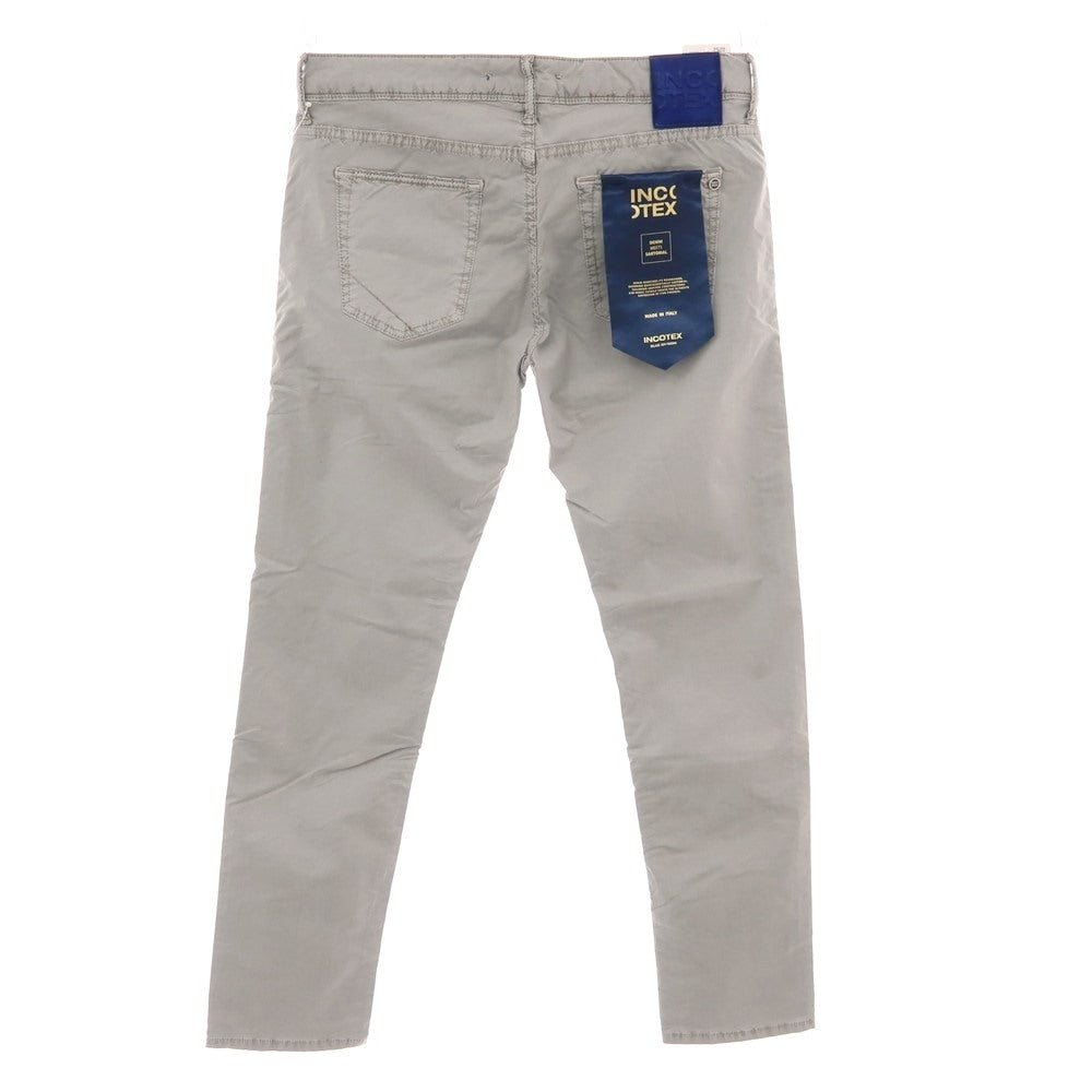 【新品アウトレット】インコテックス ブルーディヴィジョン INCOTEX BLUE DIVISION ストレッチ セルロースコットン 5ポケットパンツ ライトグレー【 33 】【 状態ランクN- 】【 メンズ 】