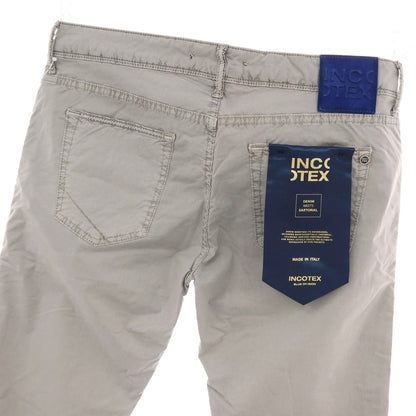 【新品アウトレット】インコテックス ブルーディヴィジョン INCOTEX BLUE DIVISION ストレッチ セルロースコットン 5ポケットパンツ ライトグレー【 33 】【 状態ランクN- 】【 メンズ 】