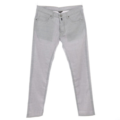 【新品アウトレット】インコテックス ブルーディヴィジョン INCOTEX BLUE DIVISION ストレッチ ウール 5ポケットパンツ ライトグレー【 サイズ33 】【 状態ランクN- 】【 メンズ 】