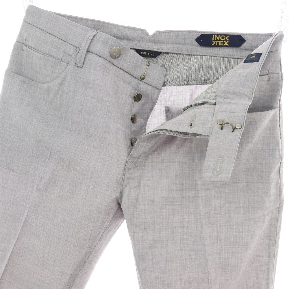 【新品】インコテックス ブルーディヴィジョン INCOTEX BLUE DIVISION ストレッチ ウール カジュアルスラックスパンツ ライトグレー【 33 】【 状態ランクN 】【 メンズ 】