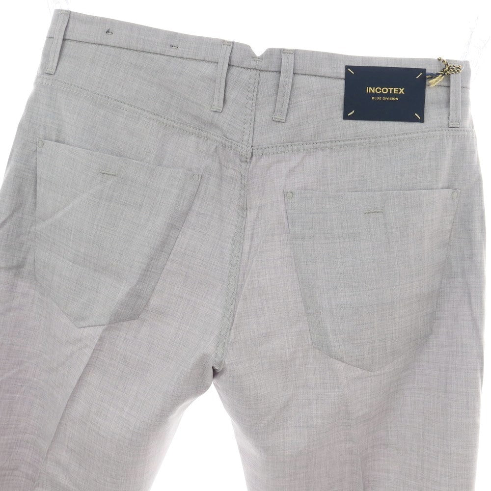 【新品】インコテックス ブルーディヴィジョン INCOTEX BLUE DIVISION ストレッチ ウール カジュアルスラックスパンツ ライトグレー【 33 】【 状態ランクN 】【 メンズ 】