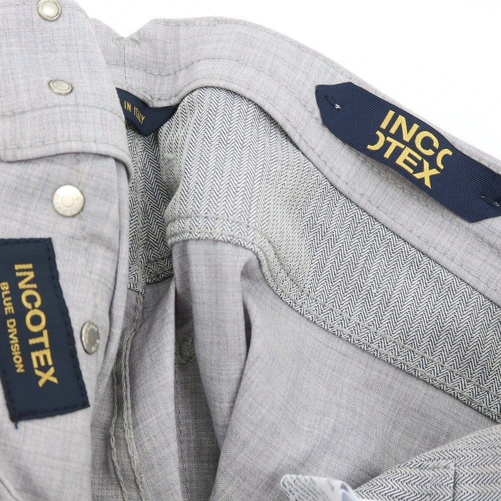 【新品】インコテックス ブルーディヴィジョン INCOTEX BLUE DIVISION ストレッチ ウール カジュアルスラックスパンツ ライトグレー【 33 】【 状態ランクN 】【 メンズ 】