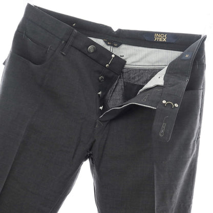 【SALE10%OFF/返品不可】【新品】インコテックス ブルーディヴィジョン INCOTEX BLUE DIVISION ストレッチ ウール スラックス パンツ ダークグレー【 サイズ33 】【 状態ランクN 】【 メンズ 】 [BPD]