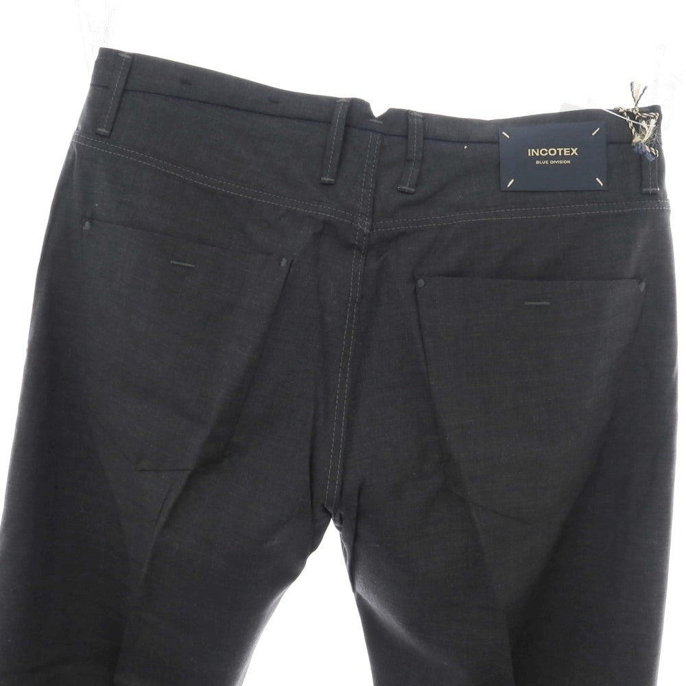 【SALE10%OFF/返品不可】【新品】インコテックス ブルーディヴィジョン INCOTEX BLUE DIVISION ストレッチ ウール スラックス パンツ ダークグレー【 サイズ33 】【 状態ランクN 】【 メンズ 】 [BPD]