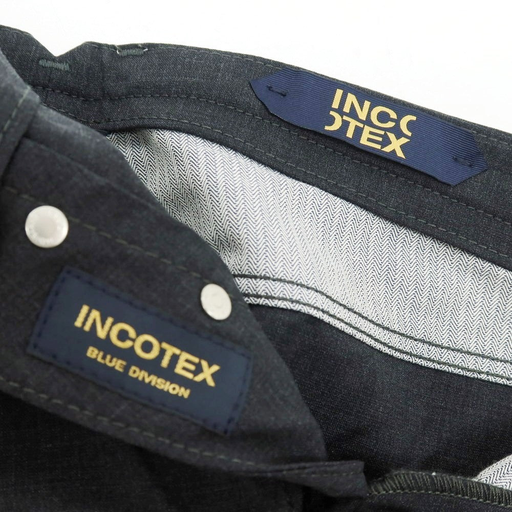【SALE10%OFF/返品不可】【新品】インコテックス ブルーディヴィジョン INCOTEX BLUE DIVISION ストレッチ ウール スラックス パンツ ダークグレー【 サイズ33 】【 状態ランクN 】【 メンズ 】 [BPD]