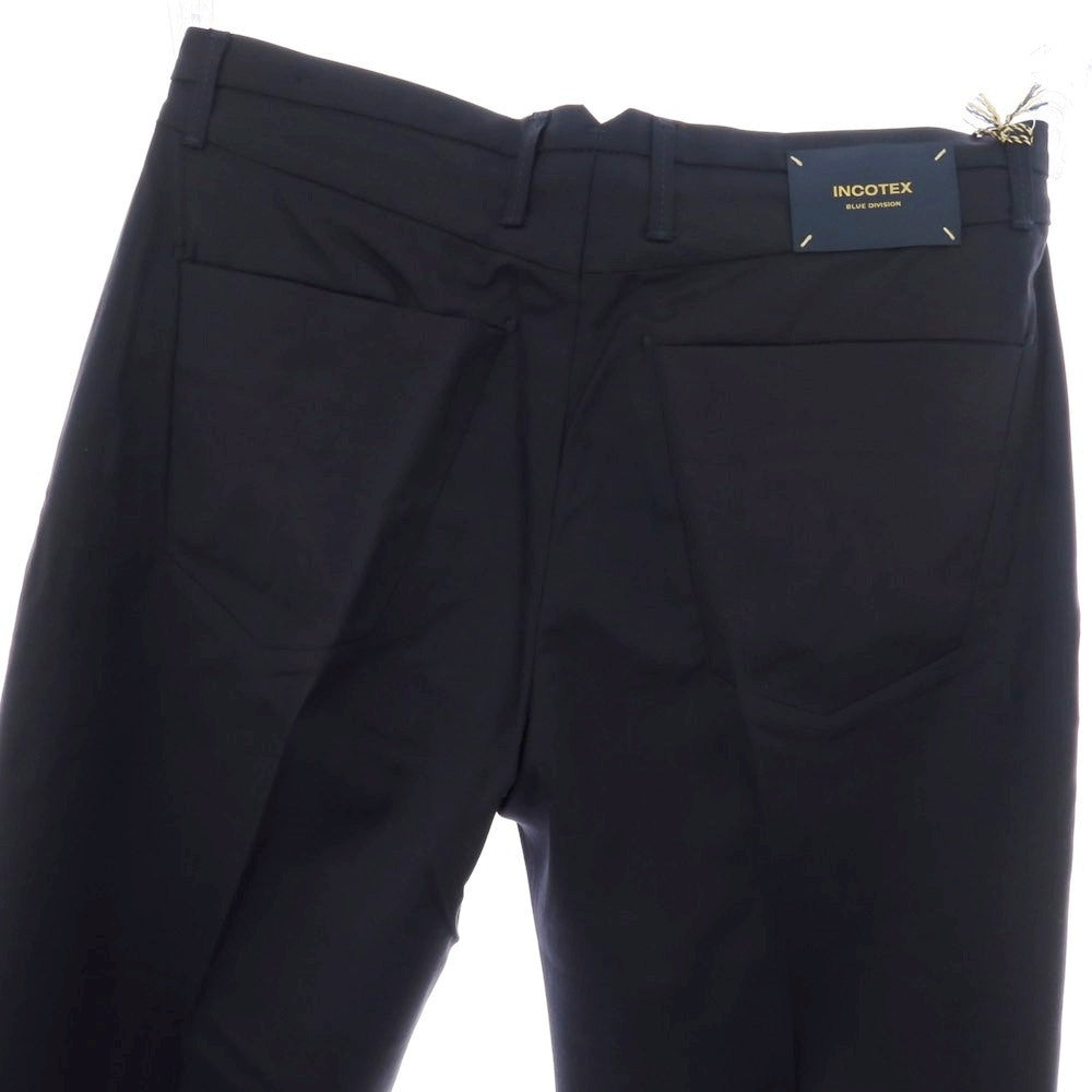 【新品】インコテックス ブルーディヴィジョン INCOTEX BLUE DIVISION ストレッチ ウール スラックス パンツ ダークネイビー【サイズ33】【 状態ランクN 】【 メンズ 】 [EPD]