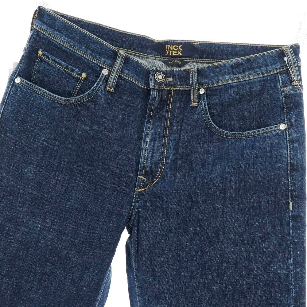 【新品】インコテックス ブルーディヴィジョン INCOTEX BLUE DIVISION ストレッチ コットン デニム ショートパンツ ジーンズ ネイビー【サイズ33】【 状態ランクN 】【 メンズ 】 [EPD]