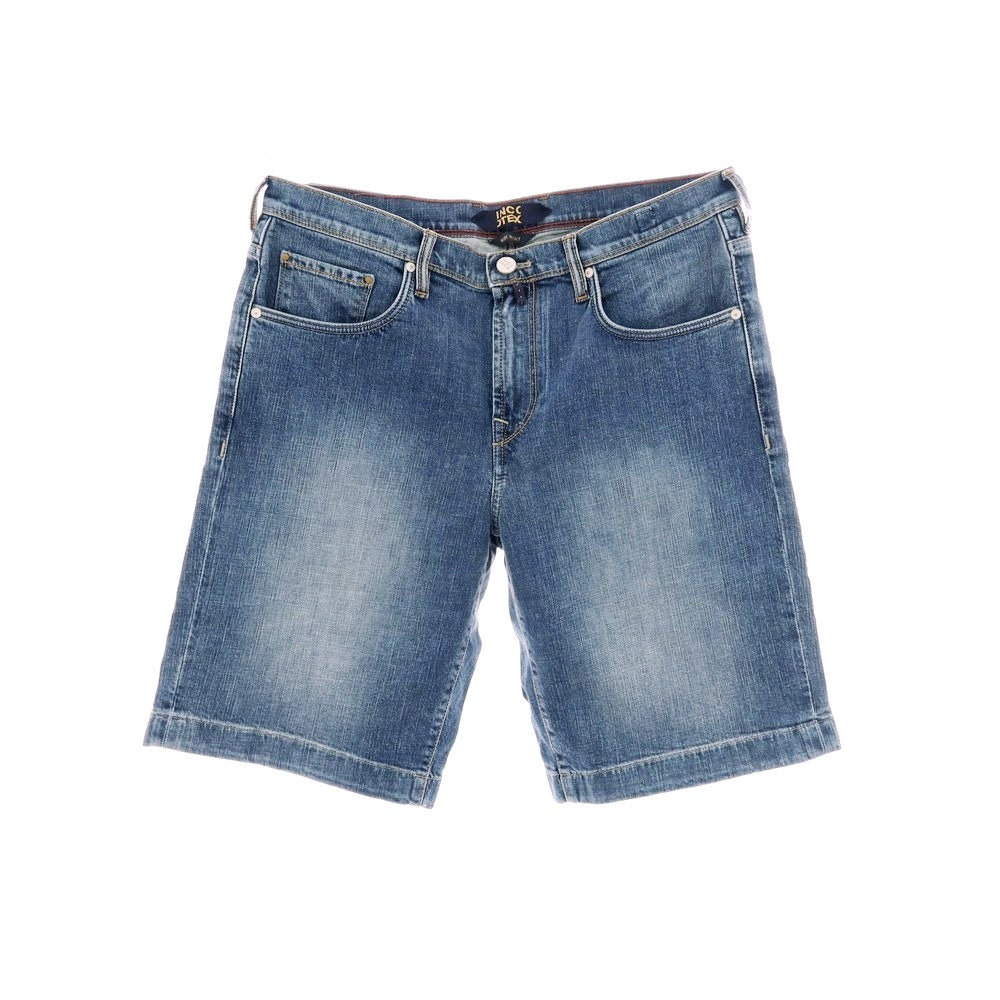 【新品】インコテックス ブルーディヴィジョン INCOTEX BLUE DIVISION ストレッチ コットン デニム ショートパンツ ジーンズ ブルー【サイズ33】【 状態ランクN 】【 メンズ 】 [EPD]