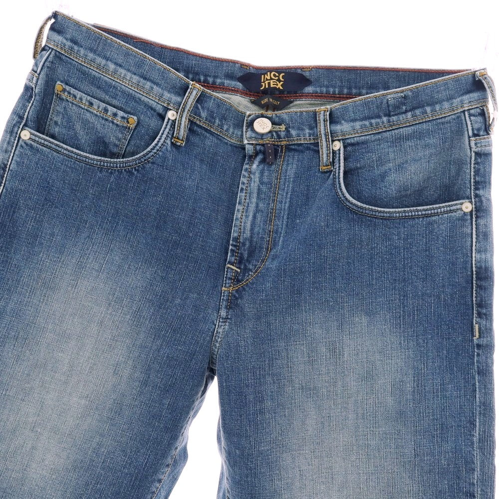【新品】インコテックス ブルーディヴィジョン INCOTEX BLUE DIVISION ストレッチ コットン デニム ショートパンツ ジーンズ ブルー【サイズ33】【 状態ランクN 】【 メンズ 】 [EPD]