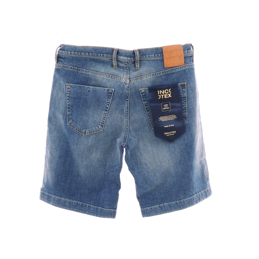 【新品】インコテックス ブルーディヴィジョン INCOTEX BLUE DIVISION ストレッチ コットン デニム ショートパンツ ジーンズ ブルー【サイズ33】【 状態ランクN 】【 メンズ 】 [EPD]