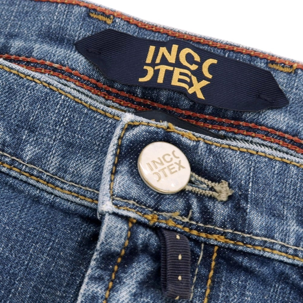 【新品】インコテックス ブルーディヴィジョン INCOTEX BLUE DIVISION ストレッチ コットン デニム ショートパンツ ジーンズ ブルー【サイズ33】【 状態ランクN 】【 メンズ 】 [EPD]