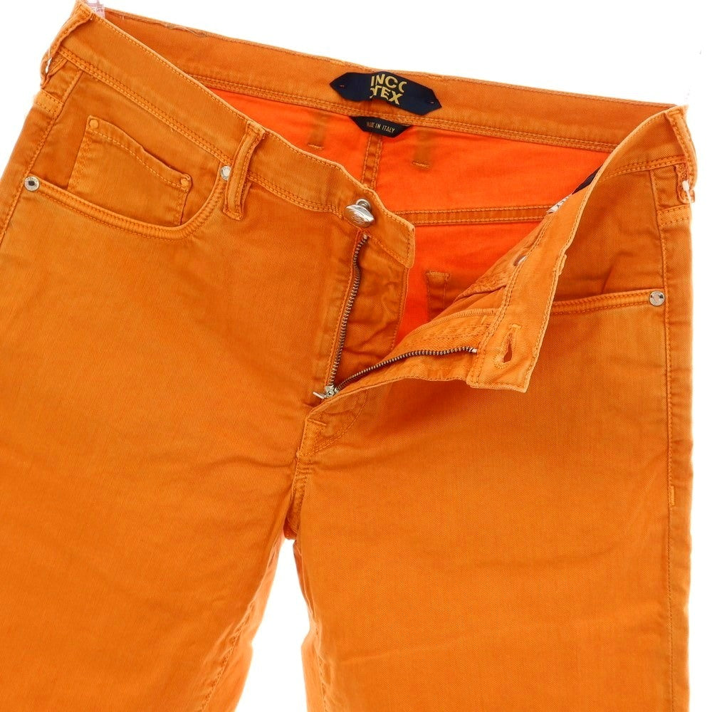 【新品】インコテックス ブルーディヴィジョン INCOTEX BLUE DIVISION ストレッチ コットン ショートパンツ オレンジ【 33 】【 状態ランクN 】【 メンズ 】