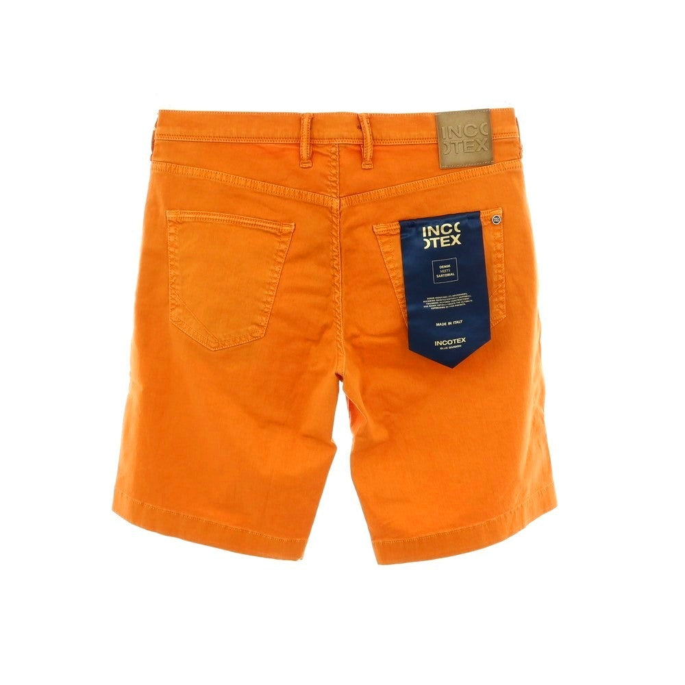 【新品】インコテックス ブルーディヴィジョン INCOTEX BLUE DIVISION ストレッチ コットン ショートパンツ オレンジ【 33 】【 状態ランクN 】【 メンズ 】