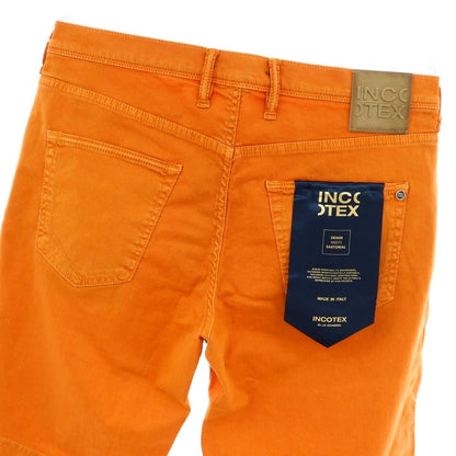 【新品】インコテックス ブルーディヴィジョン INCOTEX BLUE DIVISION ストレッチ コットン ショートパンツ オレンジ【 33 】【 状態ランクN 】【 メンズ 】